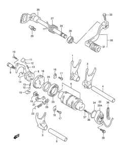 DR350 Переключение передач
