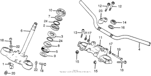 CB550 Handlebar + top bridge + stem