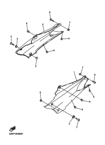 FJR1300 FJR13S Боковая крышка