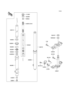 KX65 Вилка передней оси