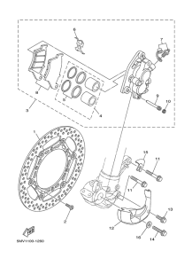 WR250F Передний суппорт