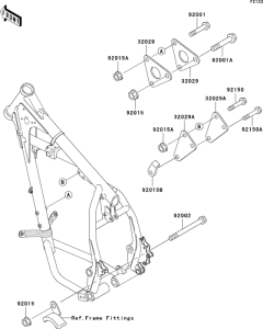 KL650 Крепление двигателя