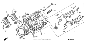 ST1100 Левая головка цилиндров