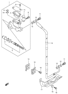 RM125 Передний тормозной цилиндр