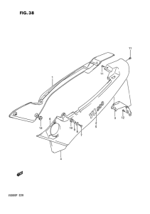 VX800 Обтекатель задний
