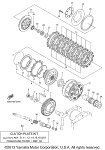 XVS1300A Сцепление