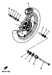 RD350F Переднее колесо