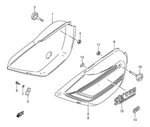 BX120 Обтекатель задний