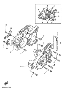 TZR125 Картер двигателя