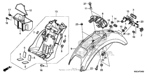 CB1100 (ABS) Задний бампер
