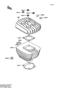 KE100 Головка блока цилиндров / цилиндр