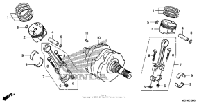 NSA700 Коленчатый вал и поршни