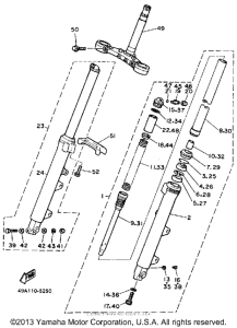 FJ600NC Передняя вилка