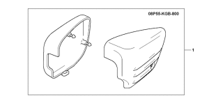 VT125 Crome side cover