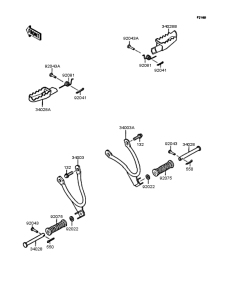 KMX125 Подножки