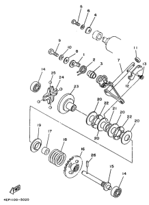 YZ125G Регулятор,вед .звезда