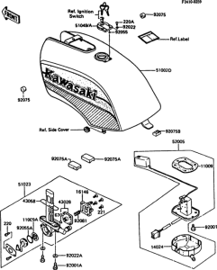 ZX550 Fuel tank(1 / 2)(zx550-a3 / a4 / a5)