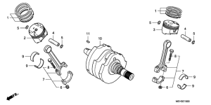 NSA700 Crankshaft / piston