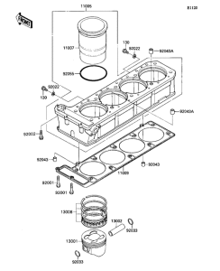 ZX1100 Цилиндр / поршень