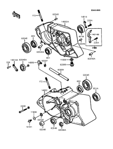 KMX50 Картер двигателя