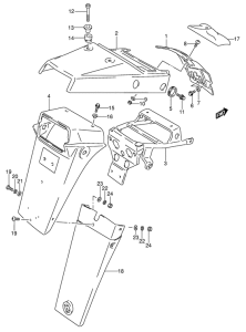 DR650 Заднее крыло