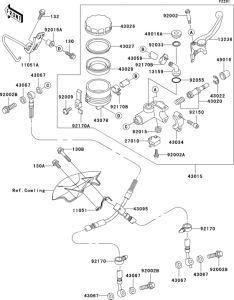 ZX636 Главный тормозной цилиндр