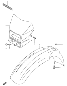 DR-Z400 Переднее крыло