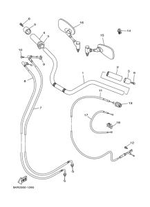 XVS250 Steering handle. cable
