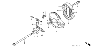 MTX125 Задний тормоз