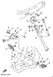WR250Z Stand. footrest