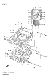 GS500 Картер двигателя