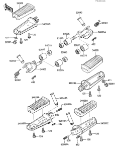 ZX750 Подножки