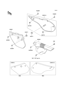 KMX125 Side covers / chain cover(1 / 2)