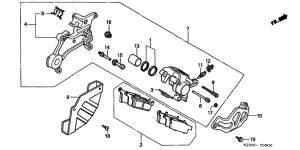 CR125R Задний суппорт