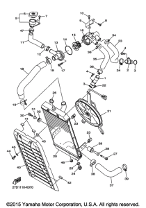 XVS1300CU Радиатор и Патрубки
