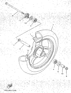 YN50R Переднее колесо