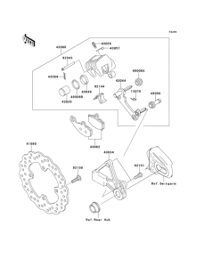 KLE650 Задний тормоз