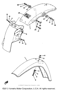 DT250A Крыло переднее и задние