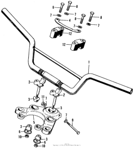 CL450 Handlebar + top bridge