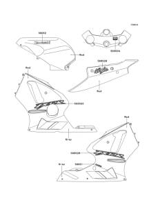 ZX1200 Decals(red)(b1)