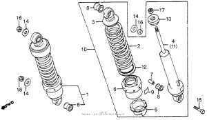 CX650 Задние амортизаторы