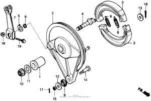 CMX250C Задний тормоз