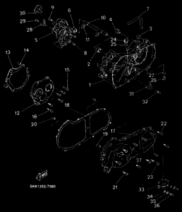YN100 Картер двигателя