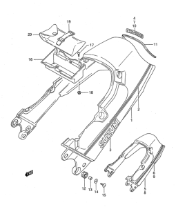 GSX1100 Обтекатель сидения