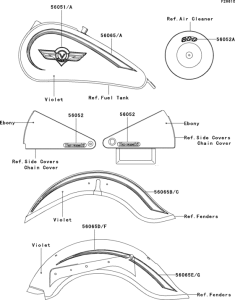 VN800 Decals(violet)(vn800-b7)