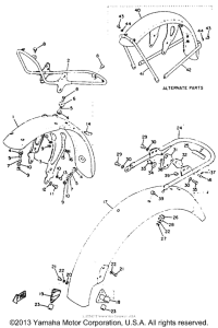 XS1B Front fender - rear fender