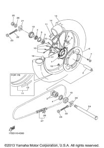 YZ250FAL Переднее колесо