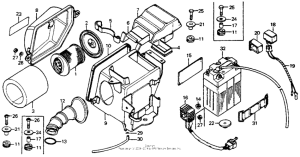 CB125S Air cleaner + battery 76,78