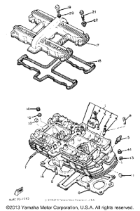 XJ550RJ Головка цилиндров