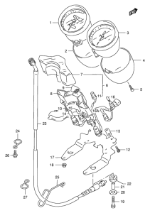 GSX400 Спидометр  /  тахометр